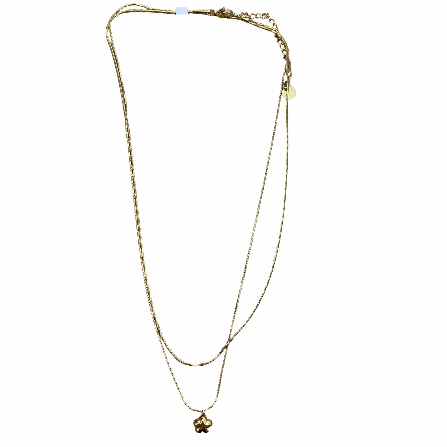 Collar acero con doble cadena y dijes con diferentes formas - Moments by You