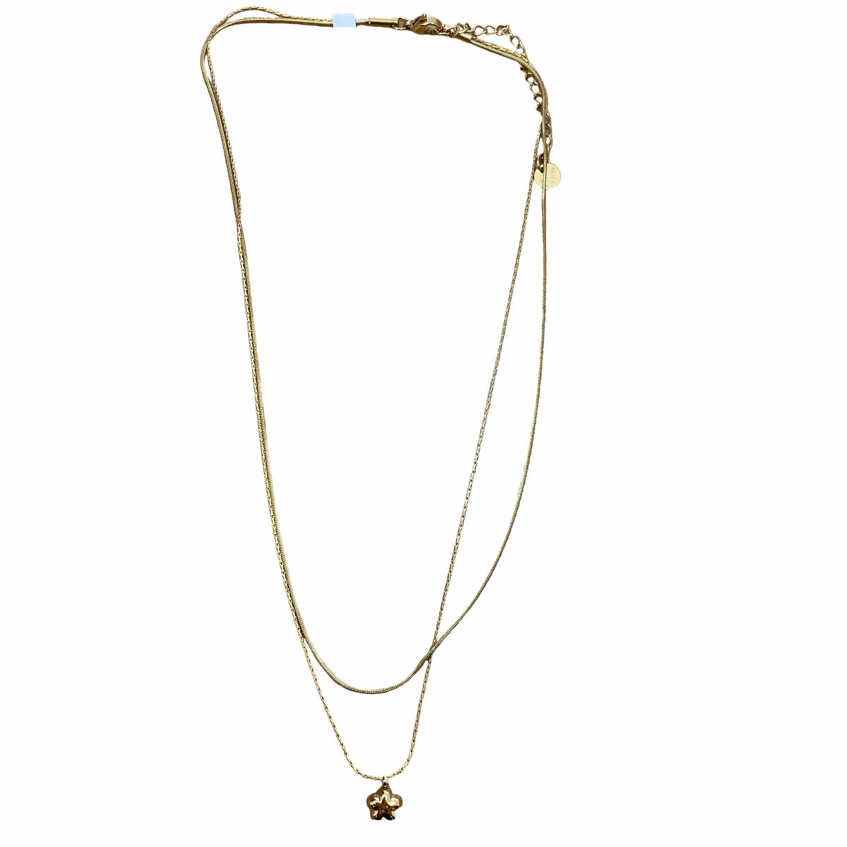 Collar acero con doble cadena y dijes con diferentes formas - Moments by You