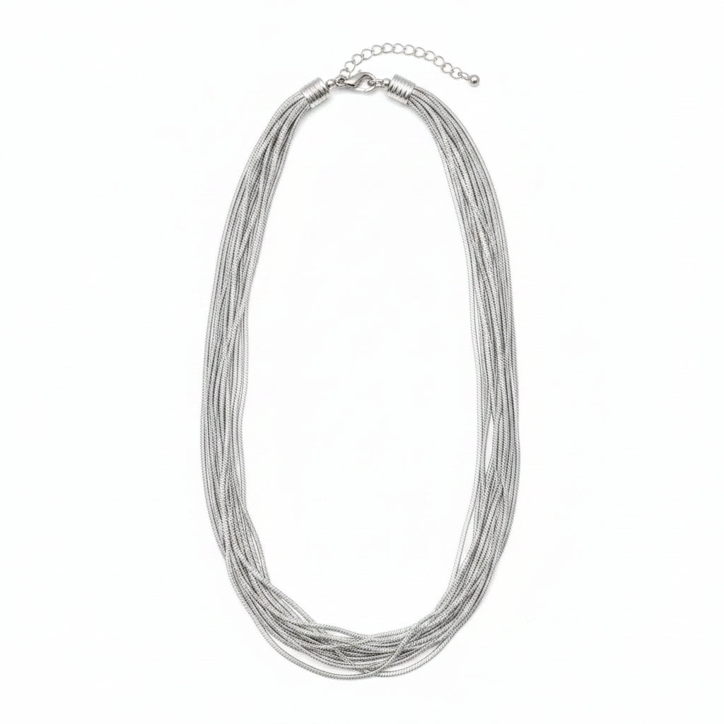 Collar de acero inoxidable de múltiples mallas de cordón