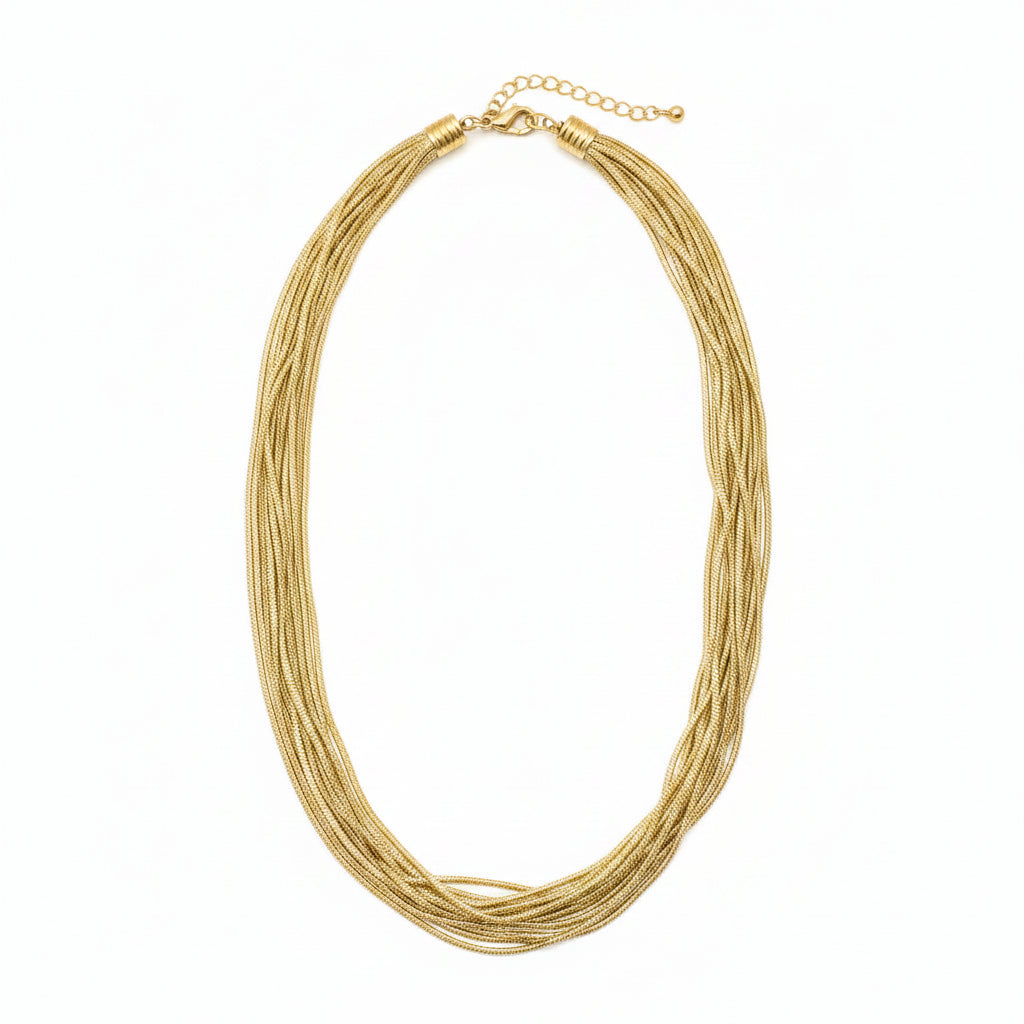 Collar de acero inoxidable de múltiples mallas de cordón