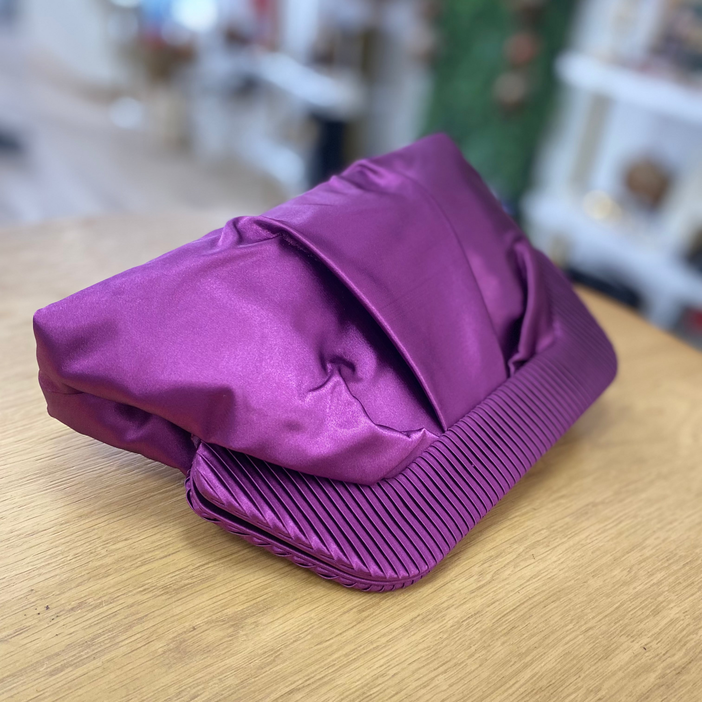 Sac à main de soirée uni en velours orange