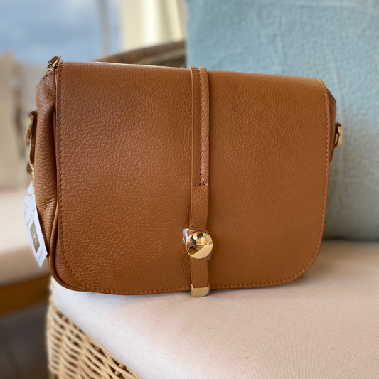 Sac bandoulière avec surpiqûres noires