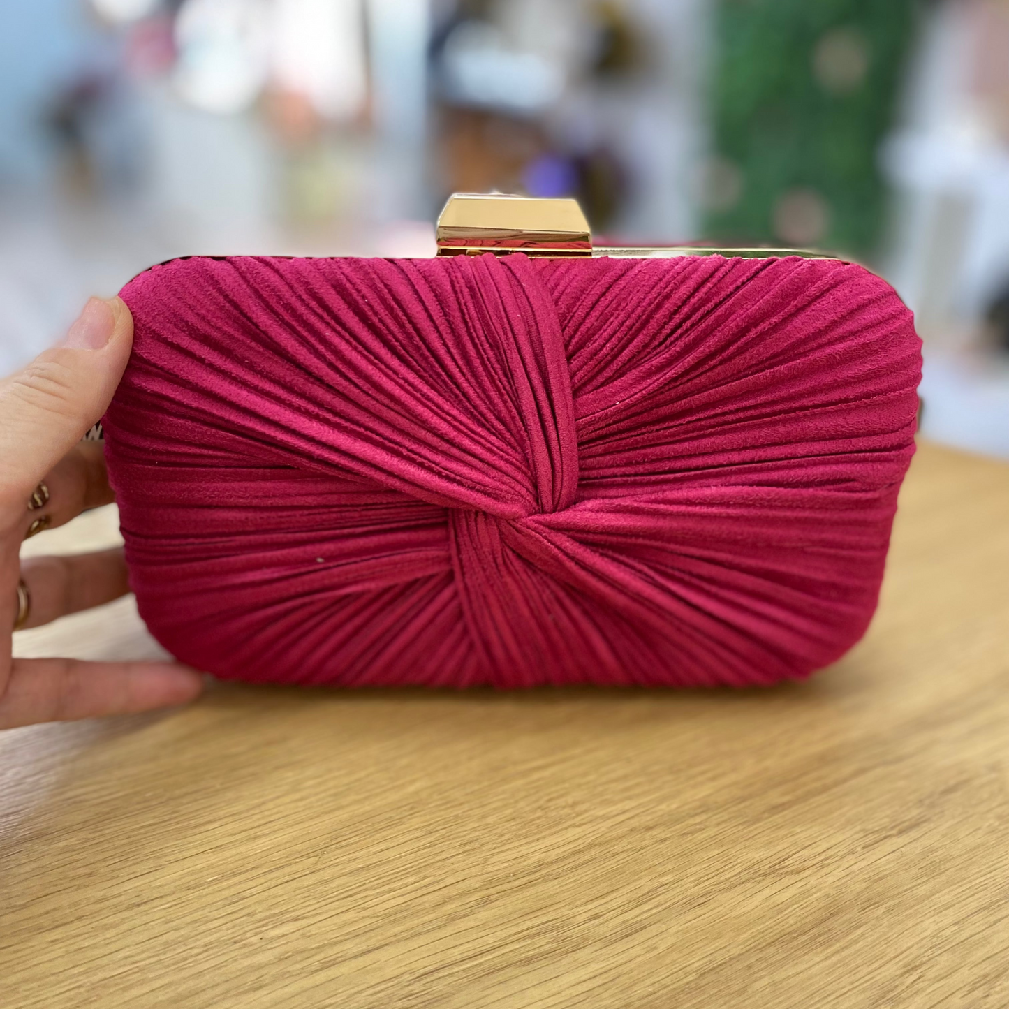 Sac à main de fête en plumes rose clair