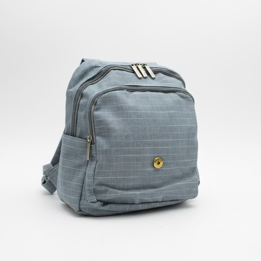 Mochilas de tejido vaquero con cremallera y solapa - Moments by You