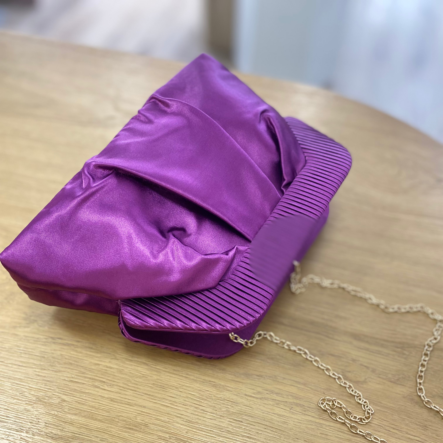 Sac à main de soirée uni en velours orange