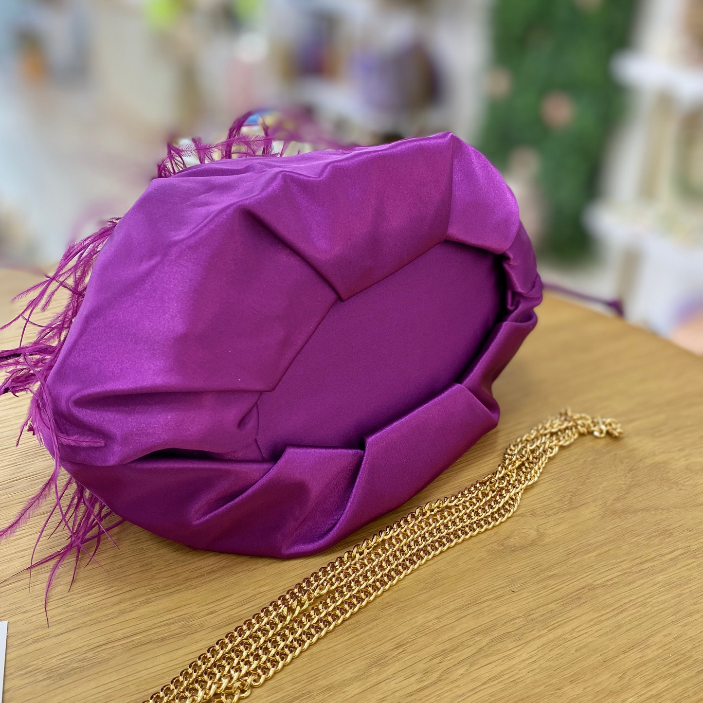 Green quilted shopper bag