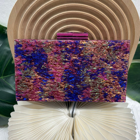 Sac à main de fête en plumes rose clair