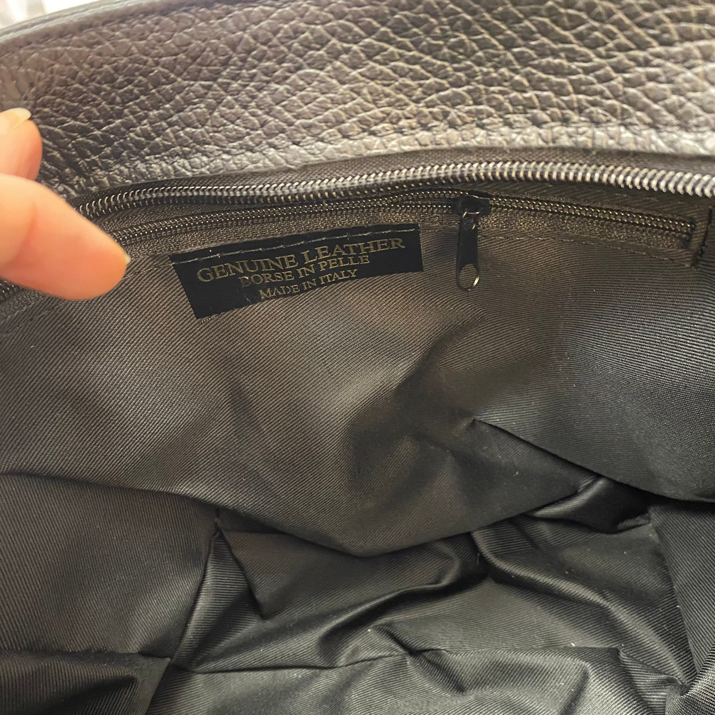 Bolso bandolera piel 100% auténtica liso color negro