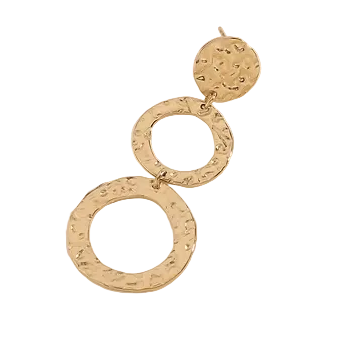 Anneaux doubles entrelacés en acier argenté