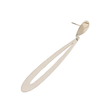 Double interlocking silver steel hoops