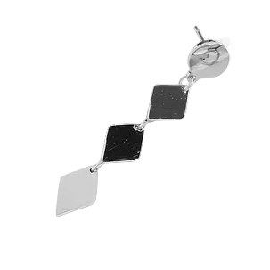 Double interlocking silver steel hoops