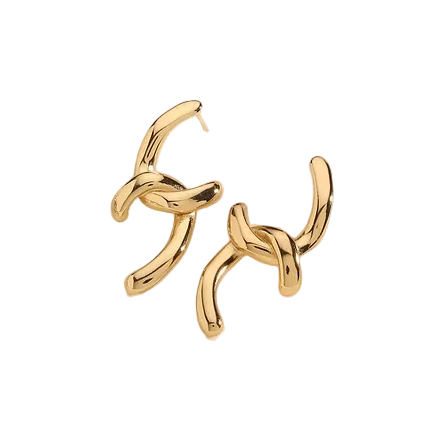 Steel hoops with gold balls