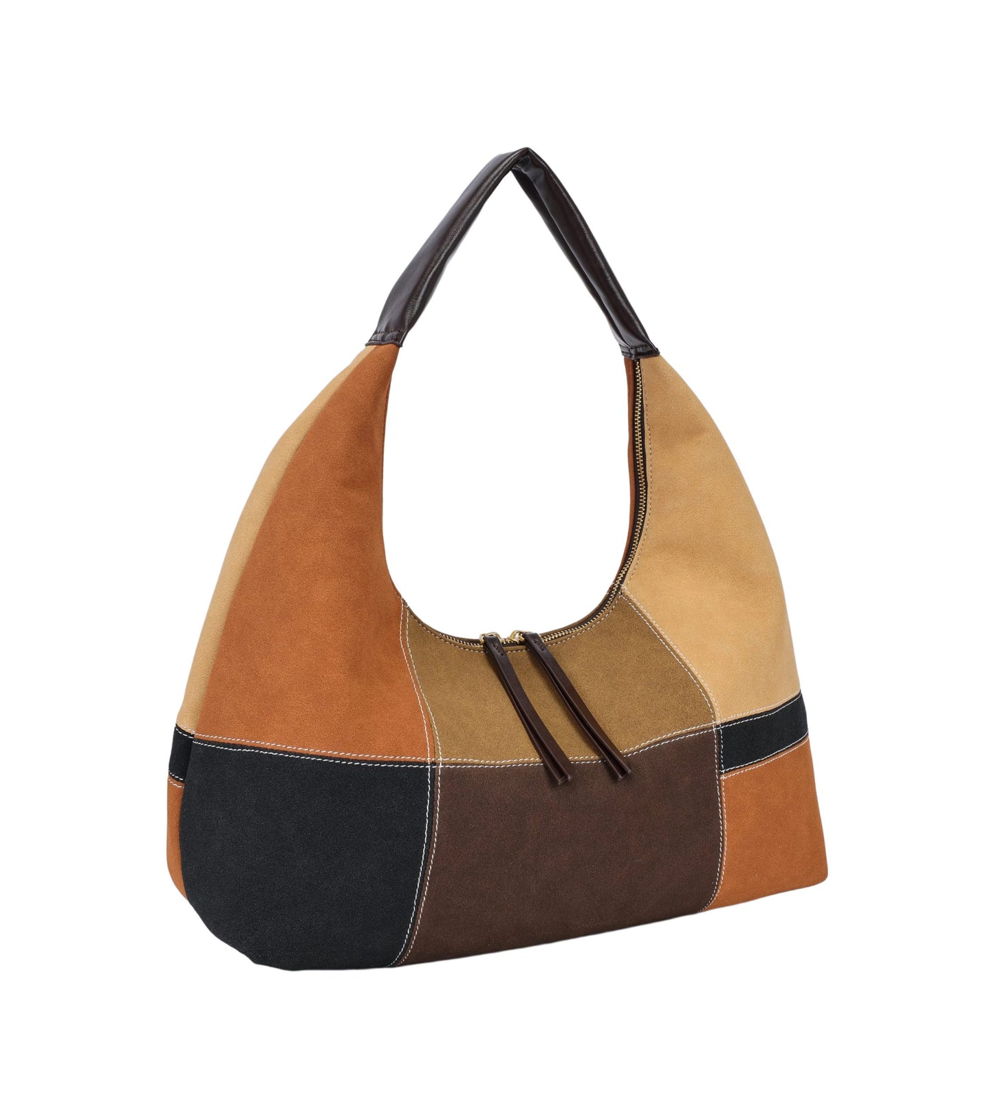 Bolso grande de hombro a cuadros efecto piel