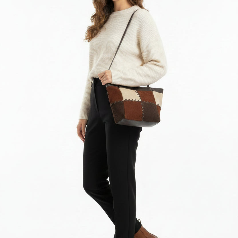 Plain orange velvet party handbag