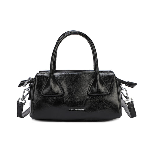 Plain orange velvet party handbag