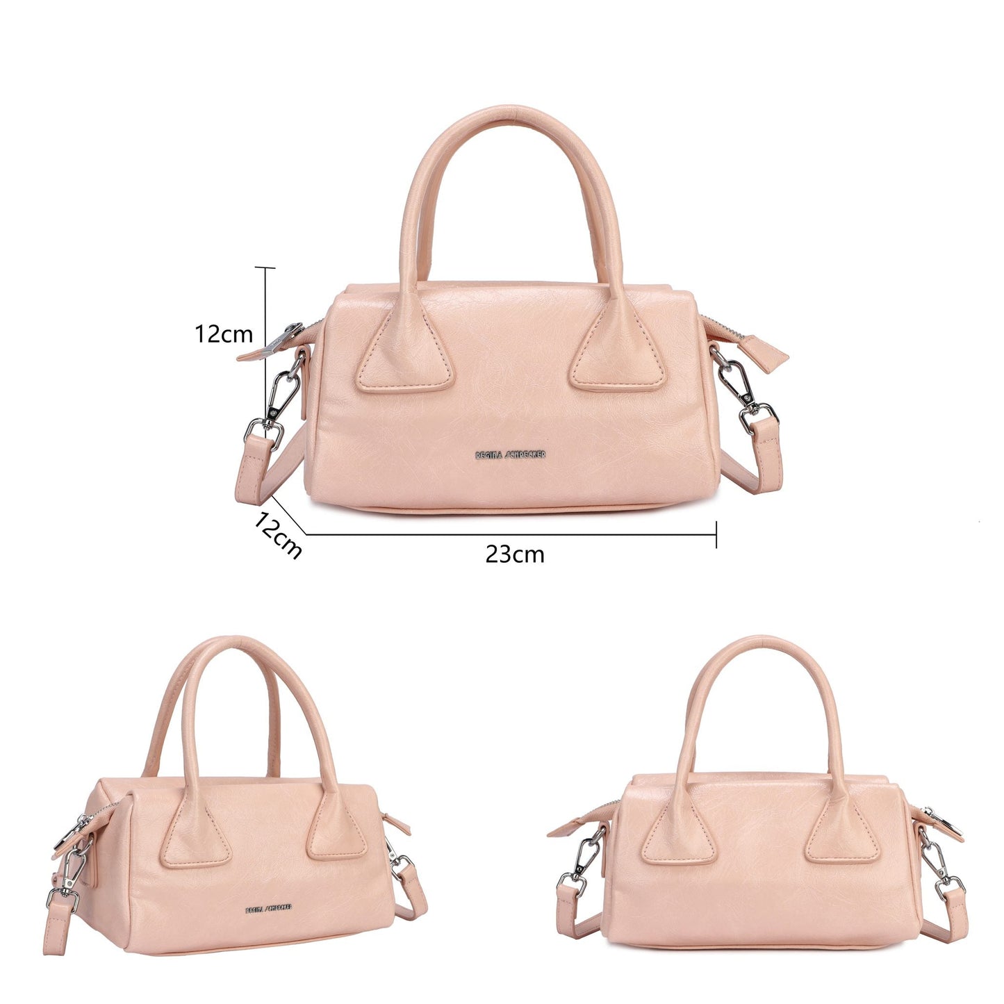 Plain orange velvet party handbag