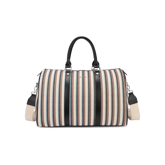 Mochila de viaje con estampado a rayas en azul