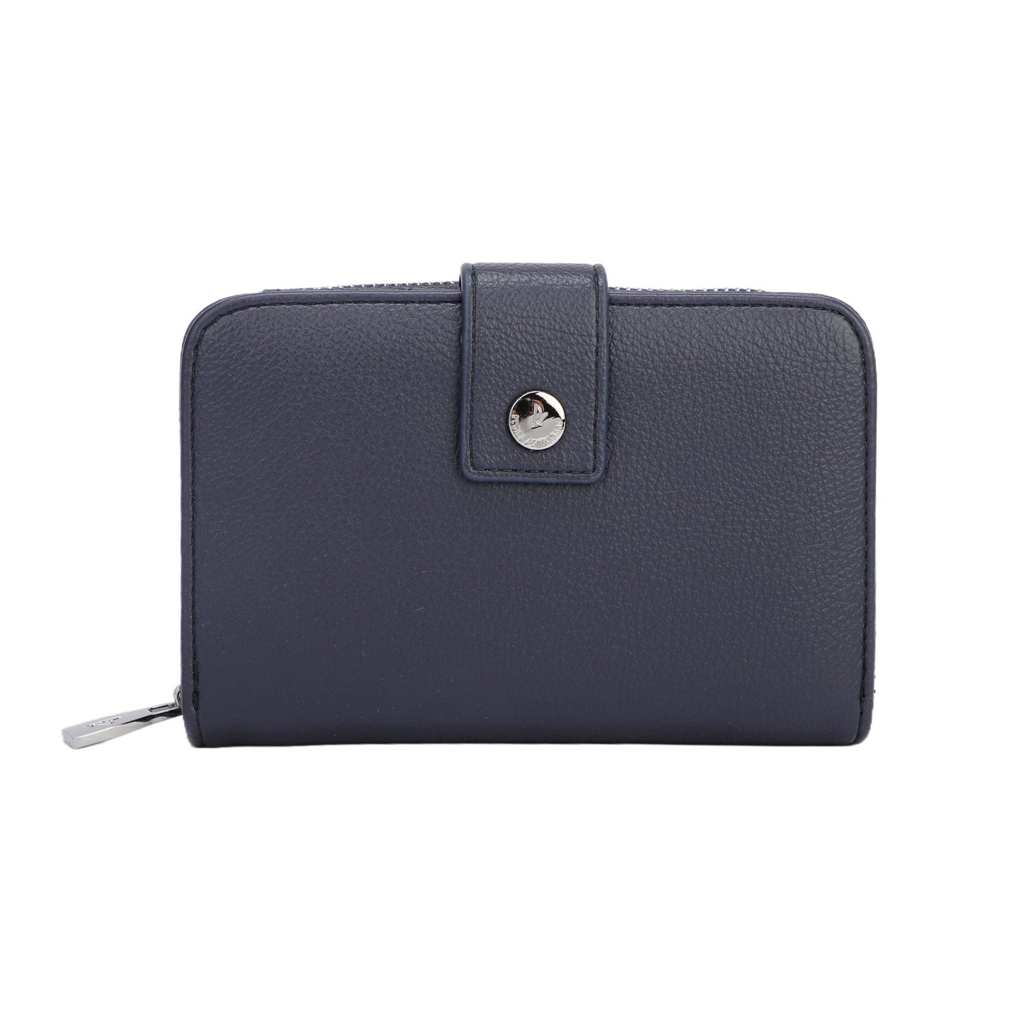 Monederos medianos lisos colores pastel variados con detalles plata