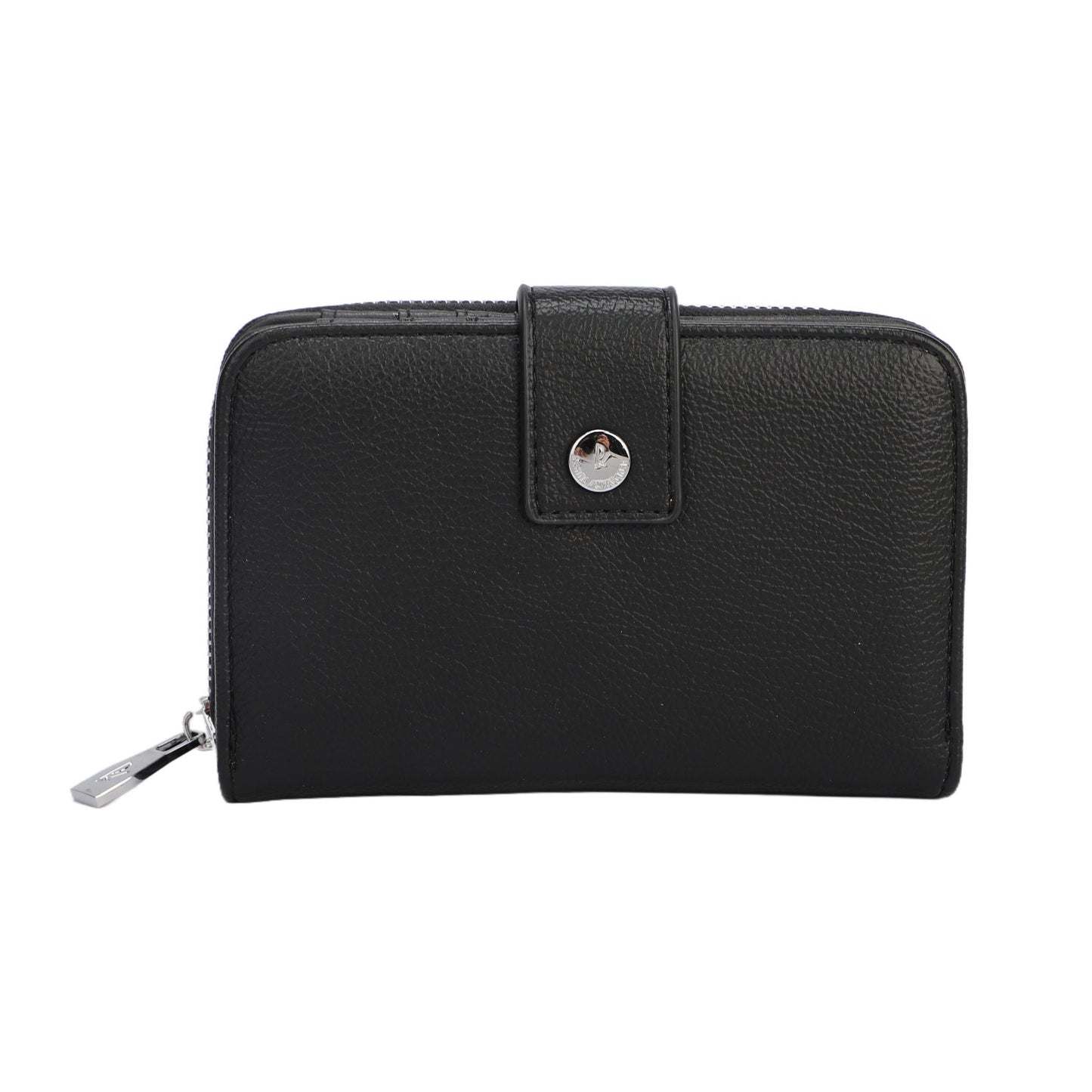 Monederos medianos lisos colores pastel variados con detalles plata