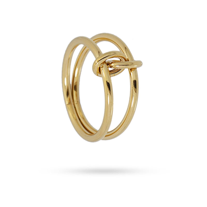 Anillo de acero quirúrgico con diseño de nudo
