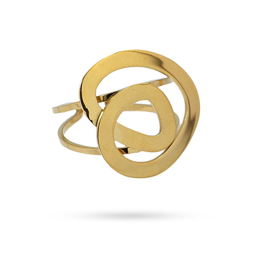 Anillo de acero quirúrgico con diseño entrelazado