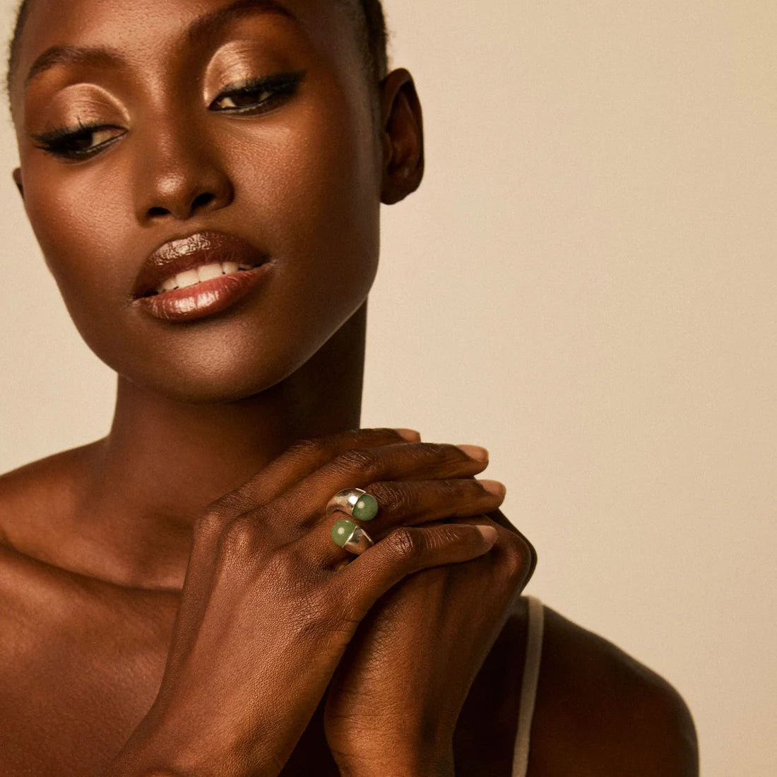 Anillo baño de plata s925 con piedra natural semipreciosa ojo de tigre - Vidda jewelry - mbyou