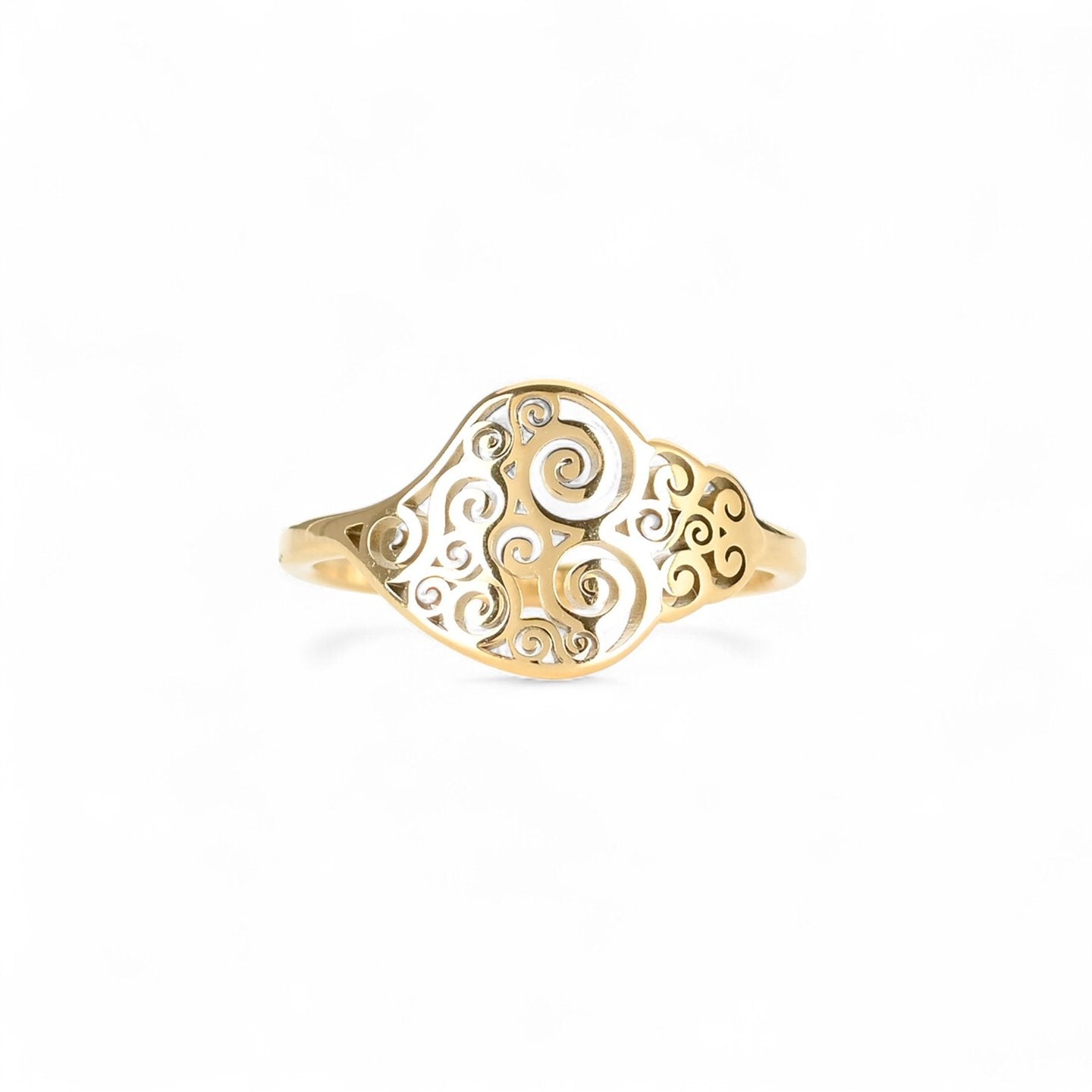 Anillo de acero con diseño de filigrana - Moments by You