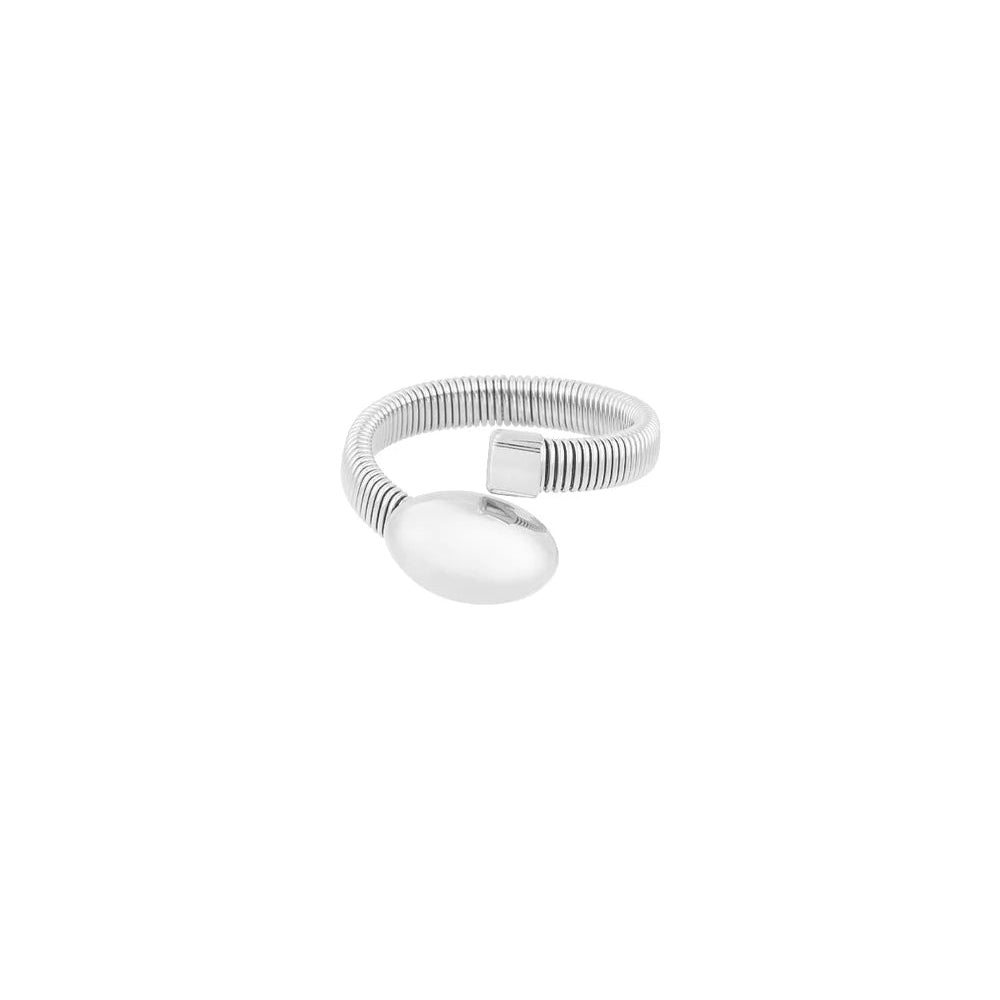 Anillo de acero de malla y apertura con forma ovalada - Moments by You