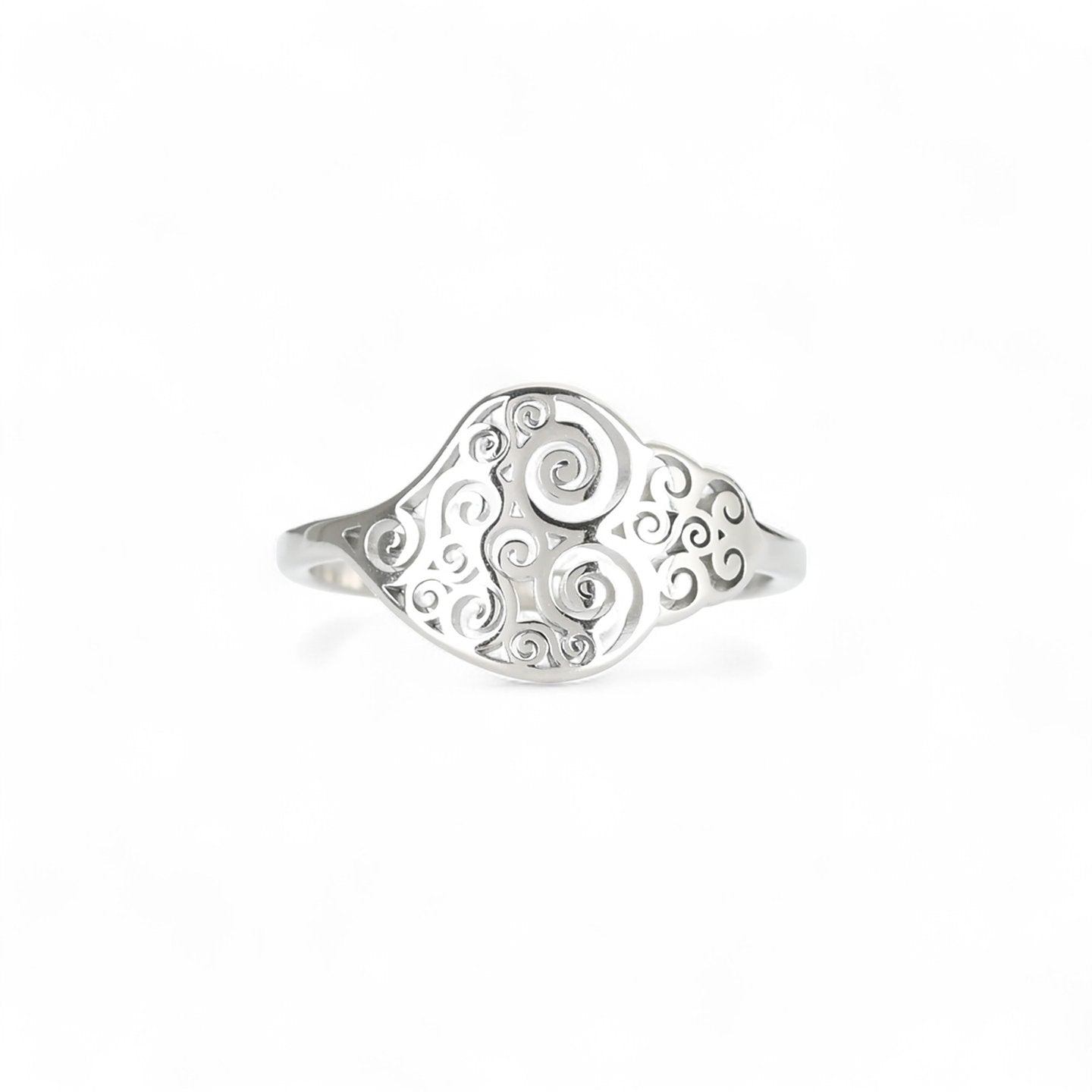 Anillo de acero con diseño de filigrana - Moments by You
