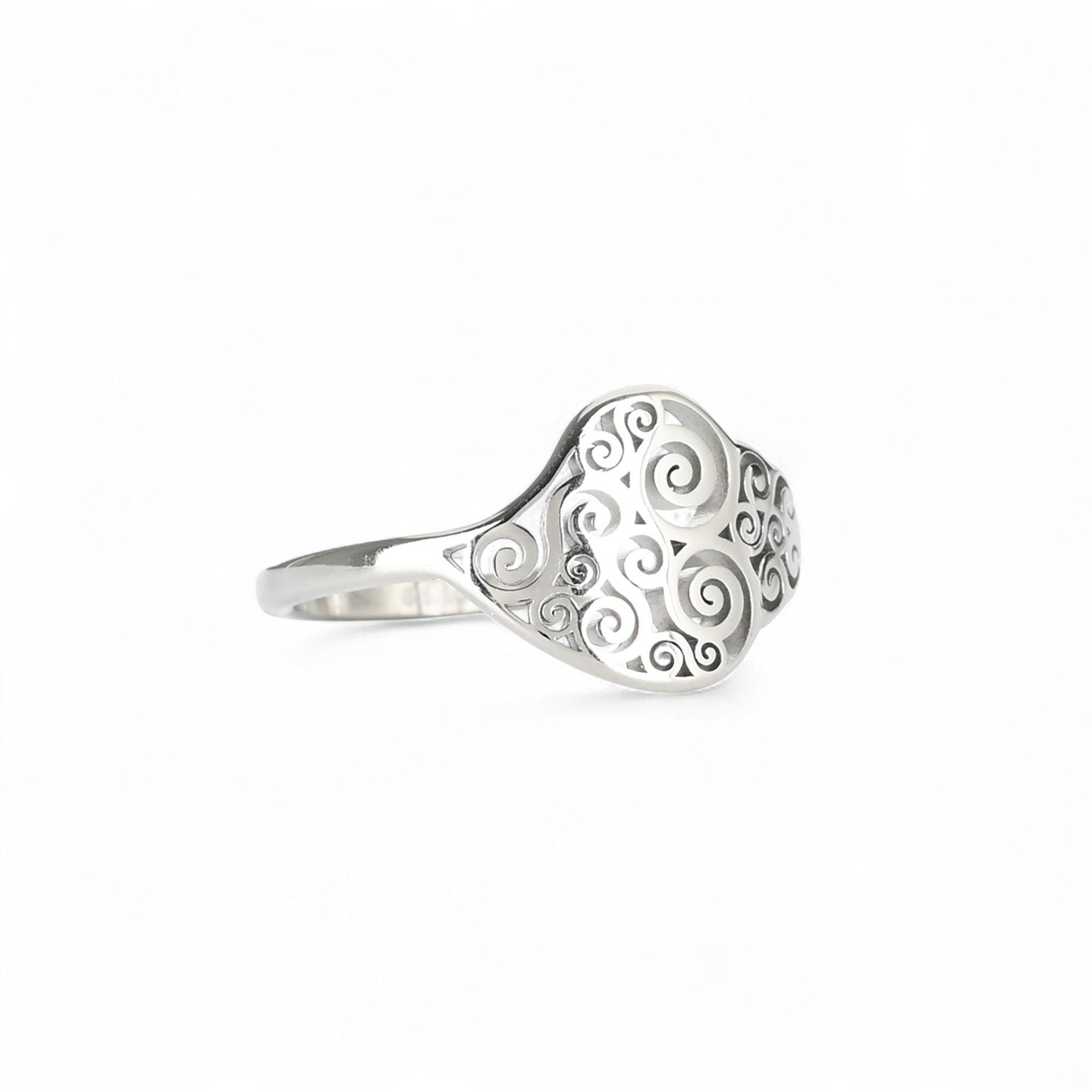 Anillo de acero con diseño de filigrana - Moments by You