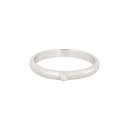 Anillo de plata esterlina S925 de estilo solitario y con una circonita acabado plata - mbyou