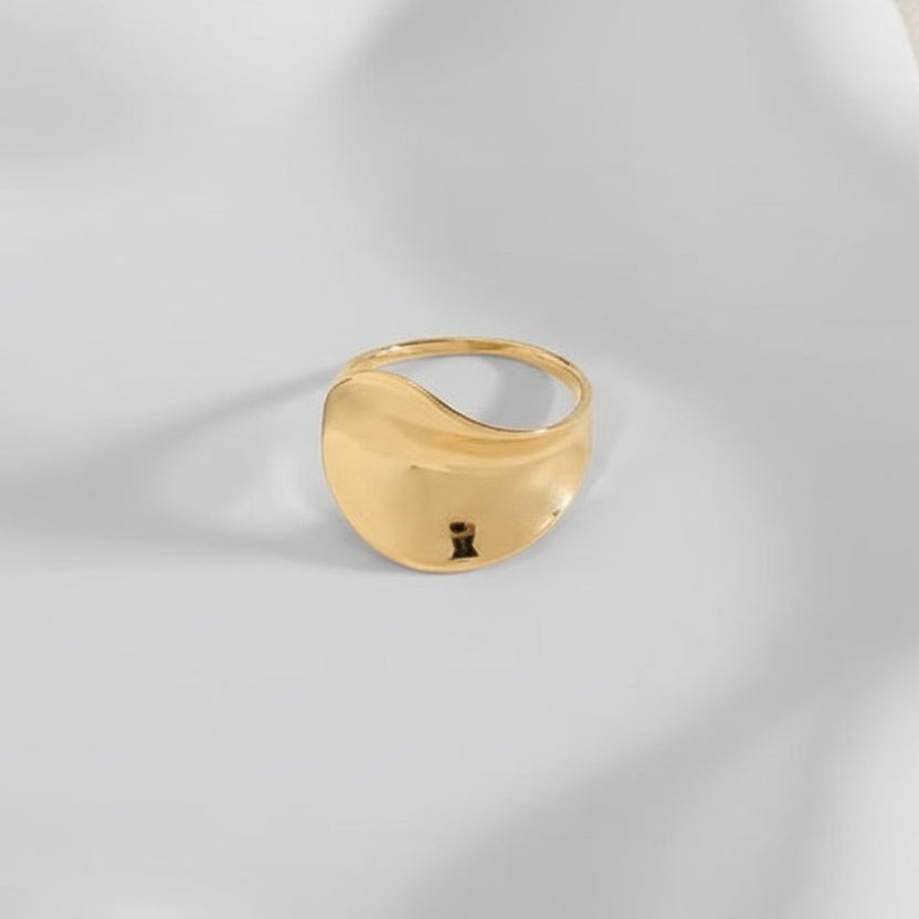 Anillo de acero fino con forma irregular doblada - Moments by You