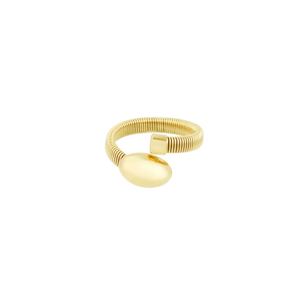 Anillo de acero de malla y apertura con forma ovalada - Moments by You
