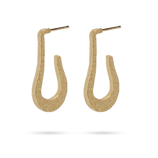 Pendientes de acero en forma de gancho con textura rugosa - Moments by You