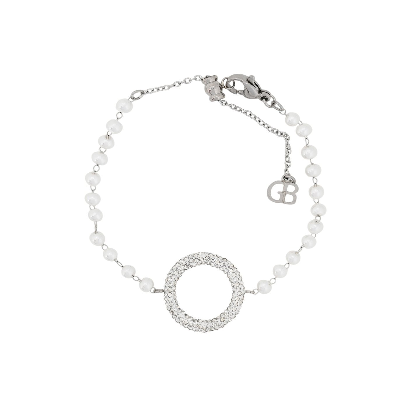Collier acier argent zircone