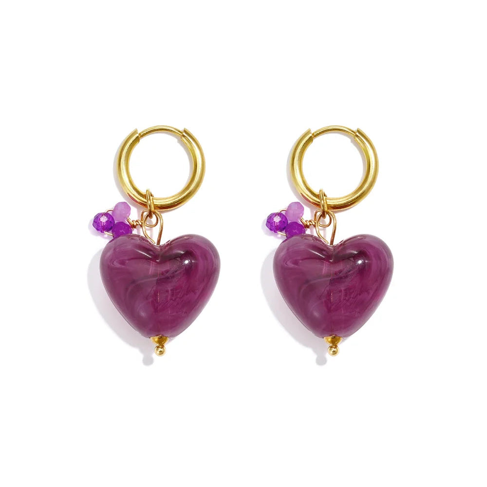 Steel hoops with gold balls