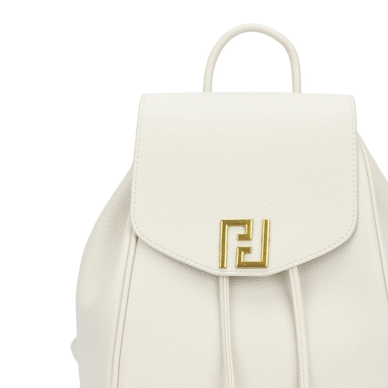 Bolso mochila efecto piel suave beige