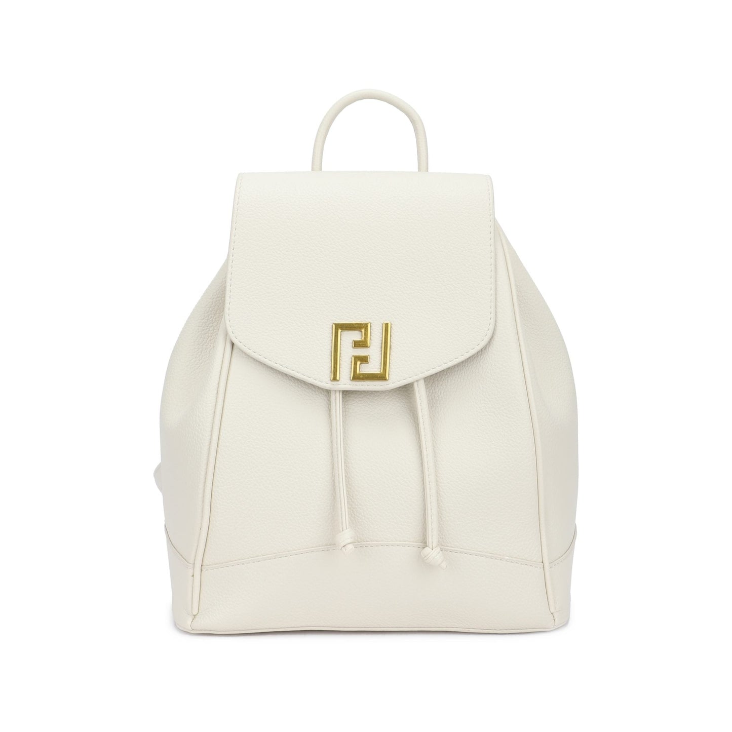 Bolso mochila efecto piel suave beige