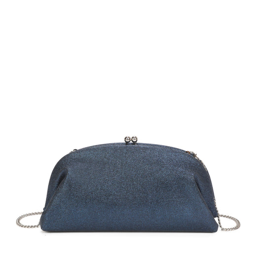 Bolso de fiesta tipo pochette liso con acabado brillante y cierre vintage - Moments by You