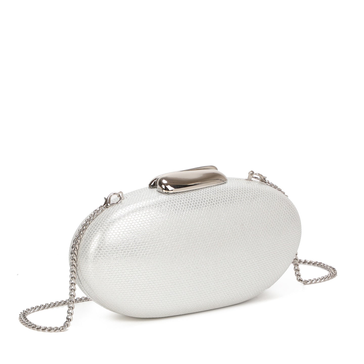 Bolso de fiesta clutch rígido con diseño pixelado y acabado brillante - Moments by You