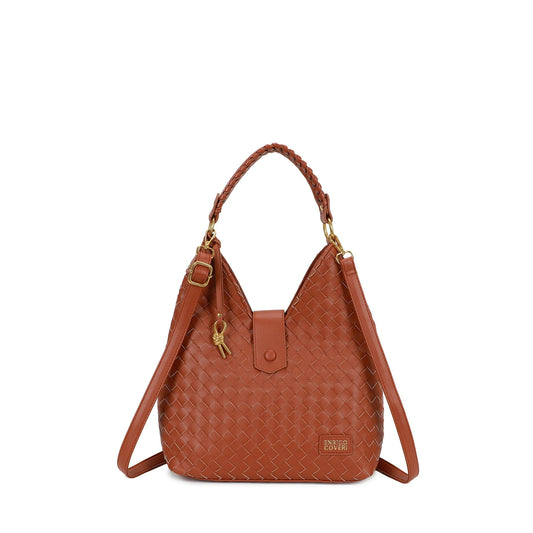 Sac bandoulière avec surpiqûres noires