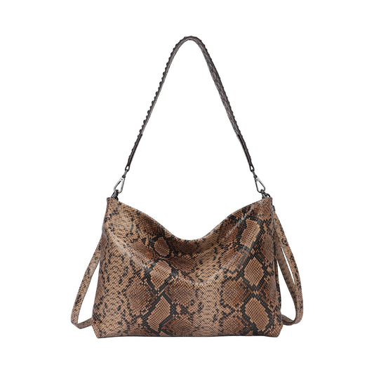 Sac bandoulière avec surpiqûres noires