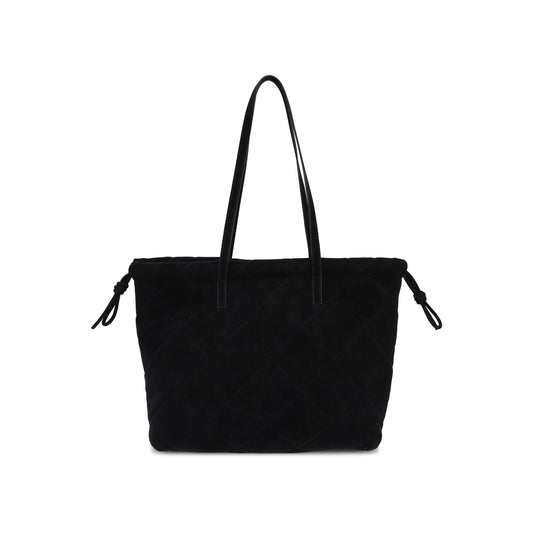 Sac bandoulière matelassé à rayures noires