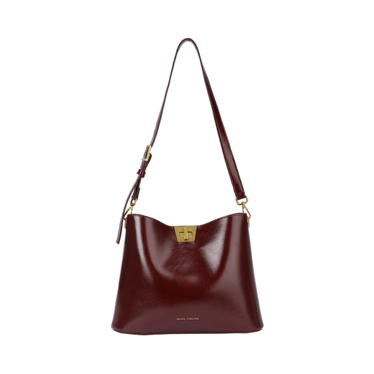 Sac bandoulière avec surpiqûres noires