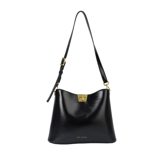 Sac bandoulière avec surpiqûres noires