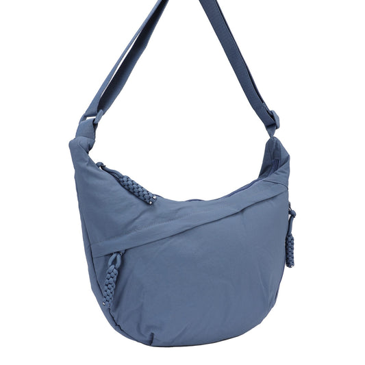 Bolso bandolera tela impermeable y dos bolsillos exteriores color azul - mbyou