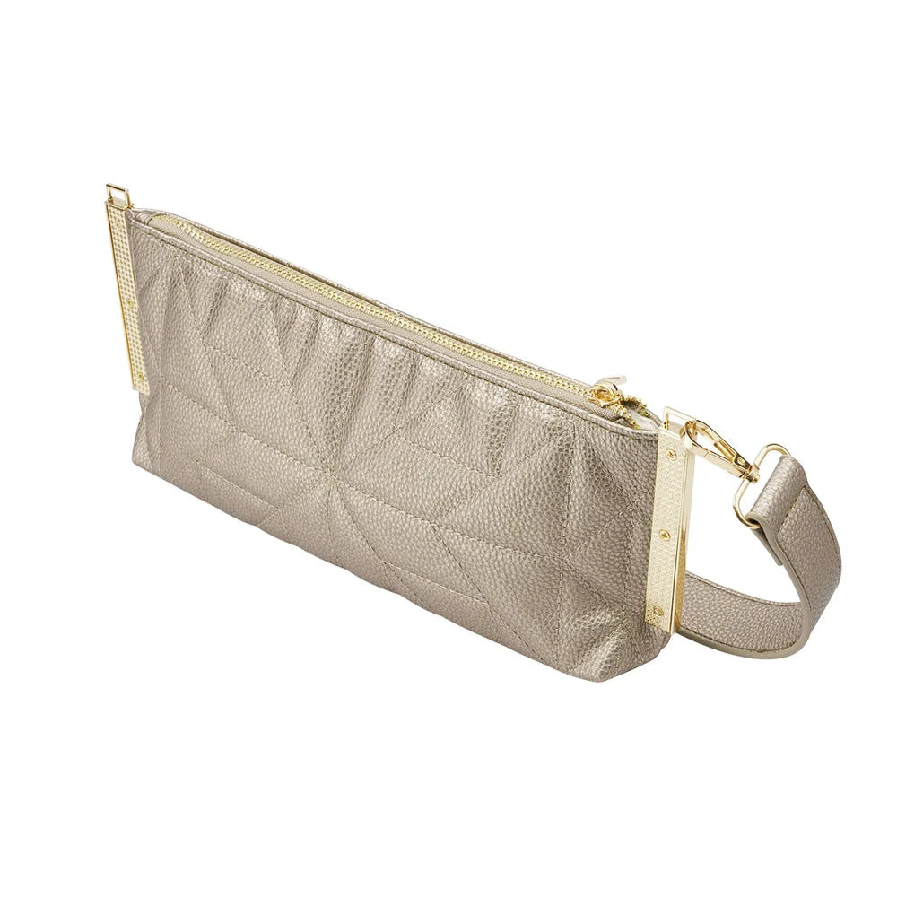 Bolso fiesta alargado con efecto acolchado y detalles metálicos - Moments by You