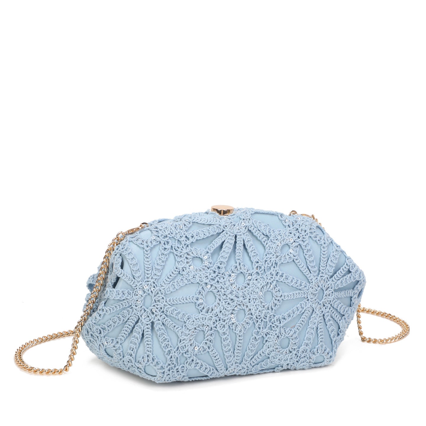 Bolso de fiesta clutch con diseño tejido y discos brillantes en varios colores - Moments by You