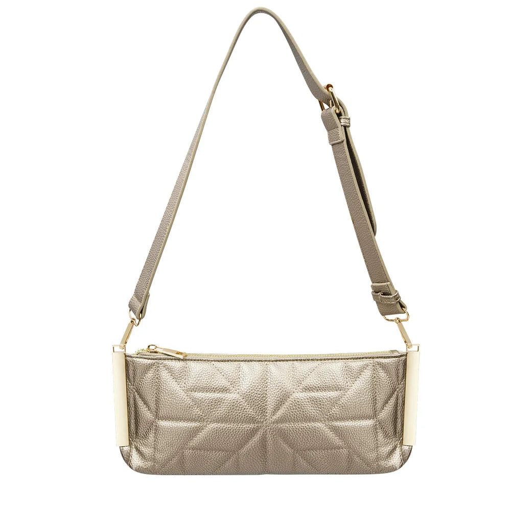 Bolso fiesta alargado con efecto acolchado y detalles metálicos - Moments by You