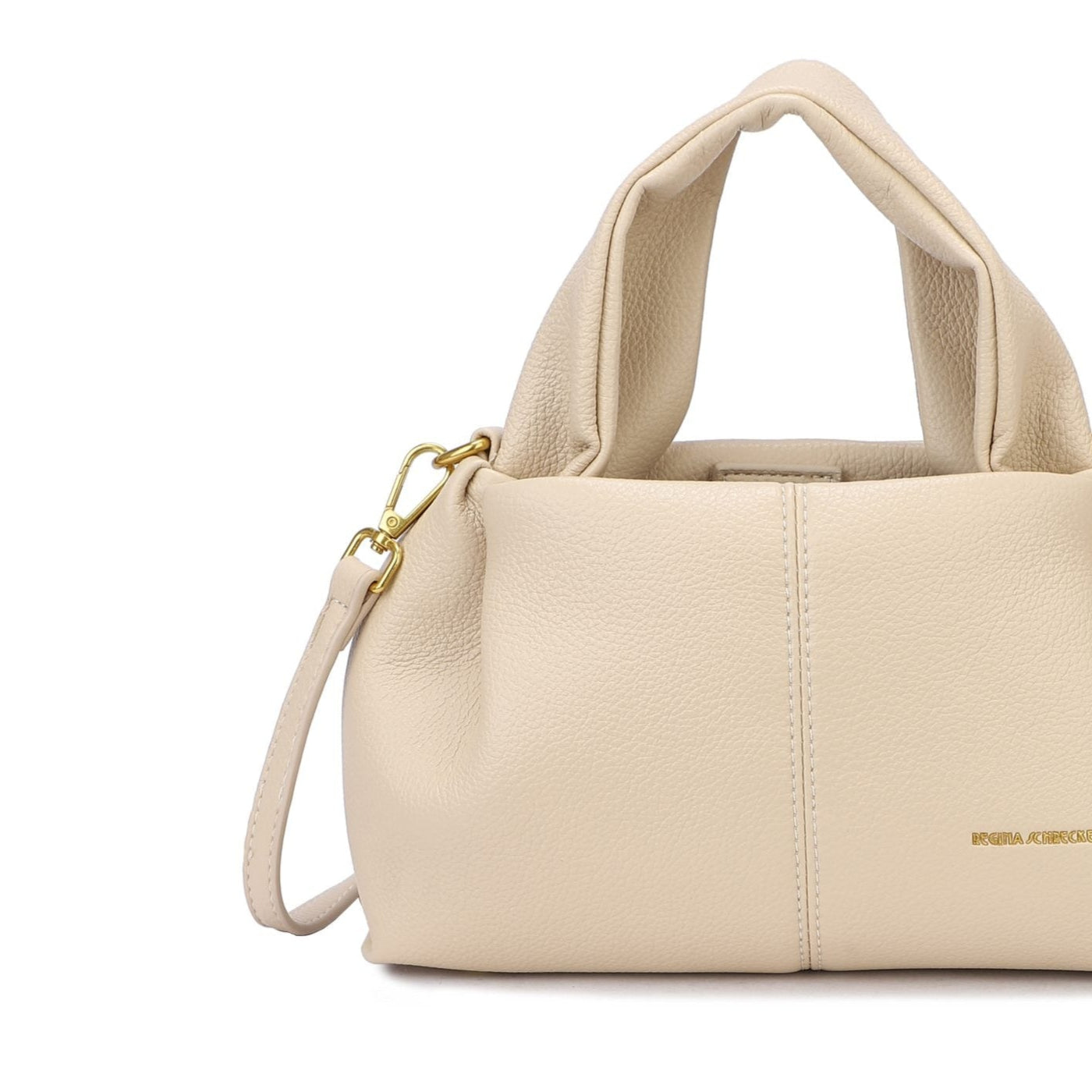 Bolso efecto piel de asa y bandolera pequeño color beige - mbyou